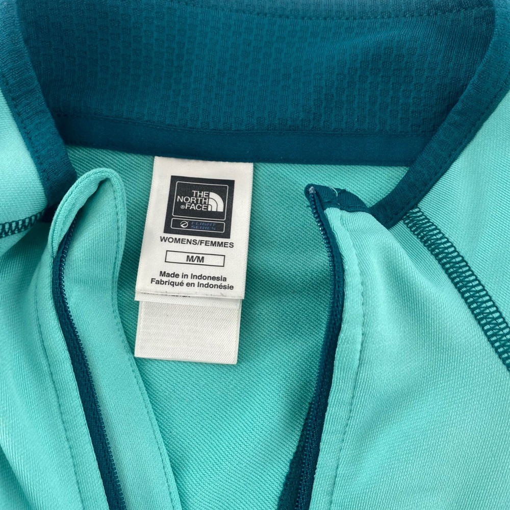 The North Face Flight Series Womens Medium Teal Quarter Zip Pullover Running Top - Picture 4 of 4
